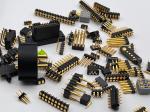 1.27mm 3pin Right Angle Dip Type Brass Spring Loaded Magnetic Pogo Pin Connector