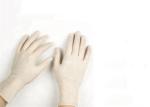 Purple Color Disposable Medical Gloves Natural Latex Material For Hospital /