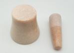 Orange Color Solid Stone Bowl And Pestle Herb Grinder Moisture Resistant