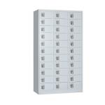 Gym Steel 33 Doors Grey Metal Locker Hospital Sturdy Security 0.176CBM