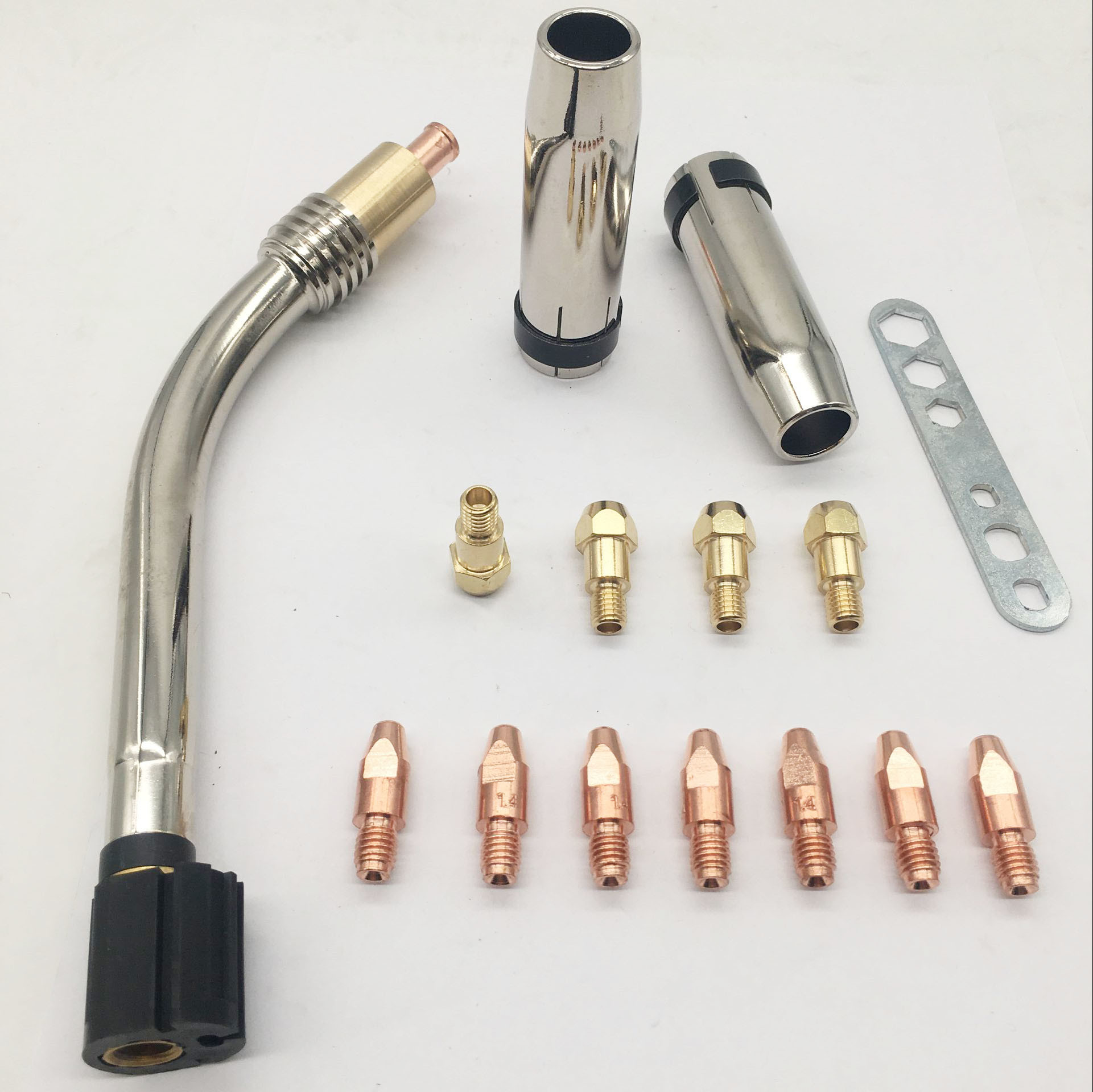 Durable Binzel Mb36 Mig Torch , Mig Welding Torch Consumables Copper Material