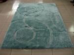 Structured Polyester Silk 2400G/SQM Soft Circles Shaggy Carpet Rug