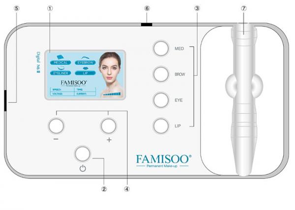 Quality White Color Screen For Permanent Makeup Machine Kit With Battery Standby 10 Hours for sale