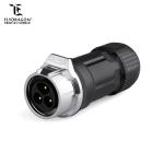 LP16 series Black Plastic Shell 3Pin Electric Plug and Socket Waterproof