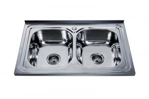 Wholesale wenying #201 polish or satin or decor or electric plating double basin stainless steel kitchen sink ,hardware,,sanitary from china suppliers
