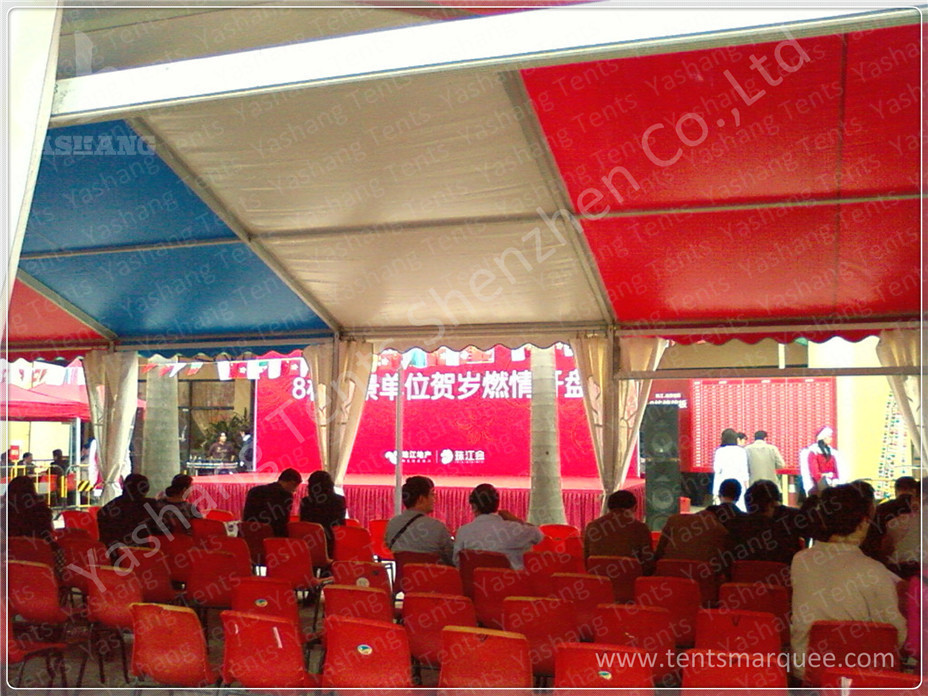 Coloured Temporary Fabric Structures Unique Marquees A-Shaped Roof Top Style