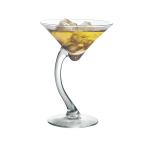 Curved Stem Plastic Martini Glasses Bacardi Polycarbonate Cocktail Glasses