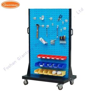 Wholesale Free Standing Hardware Shop Metal Pegboard Hanging Display Rack from china suppliers