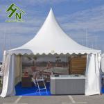 Reinforced Structure White Pagoda Tent 5x5m Promotional Canopy Stand