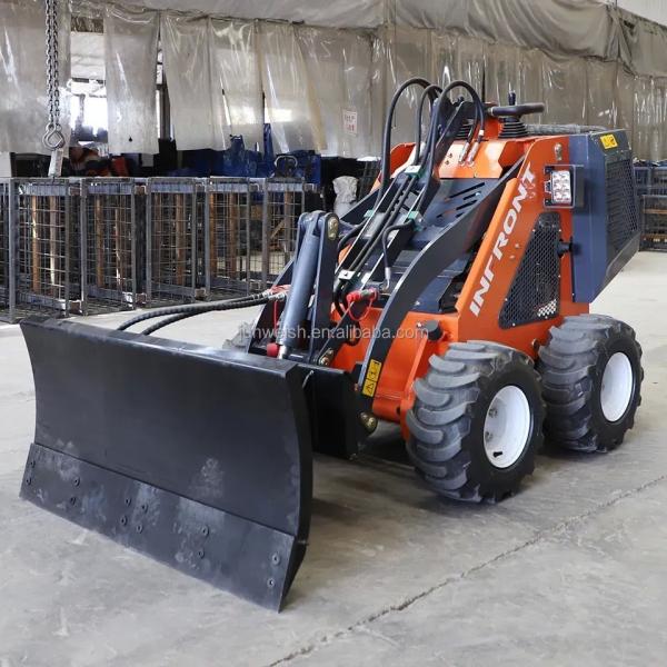 4x4 Wheel Drive YF380 Road Tyre Track Skid Steer Loader Mini Loader for Tough