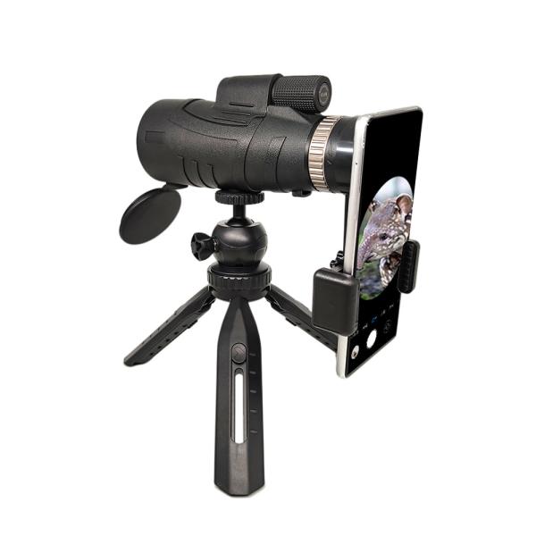 HD 12x50 Mobile Phone Telescope Bak4 With Tripod Holder For Outdoor Camping Bird