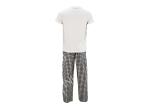 Comfortable Mens Luxury Sleepwear Jersey Shirt Short Sleeve And Woven Yarn Dyed