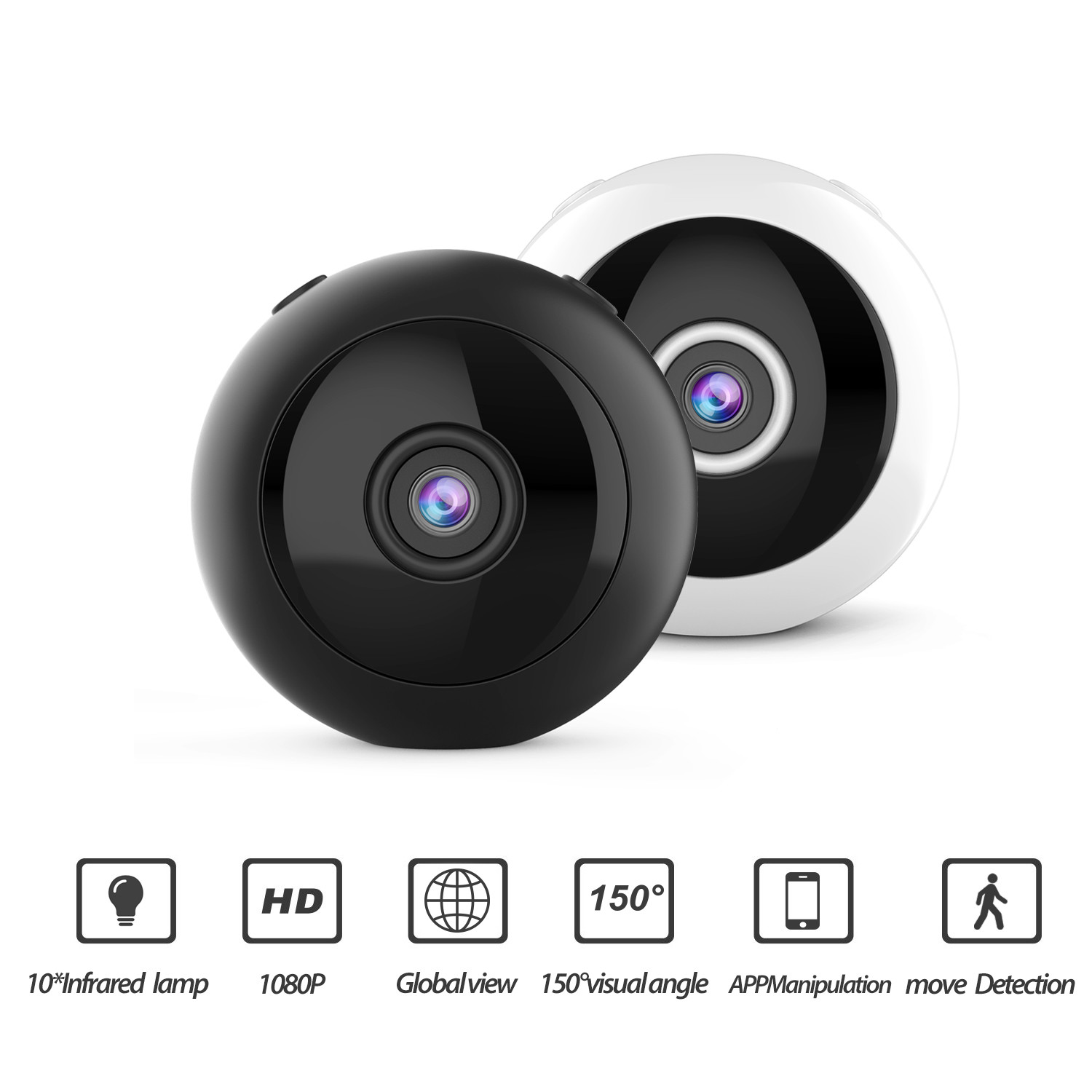 W8 Wide-angle Eyeball WiFi Camera