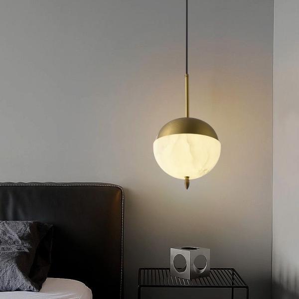 Luxury Nordic Marble Pendant Light Home Decoration Villa Living Room Spherical