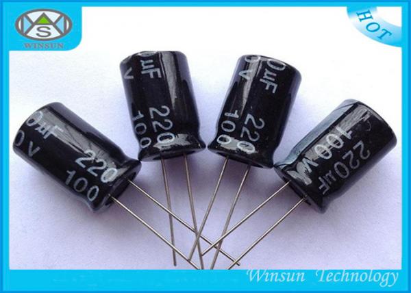 Quality Low Leakage Current Radial Lead Capacitor , 220uF / 100V Capacitor CD113 For LED Driver for sale