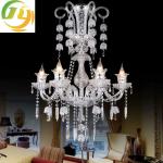 Clear Living Room Crystal Chandelier Lamp Simple Bedroom Home Restaurant