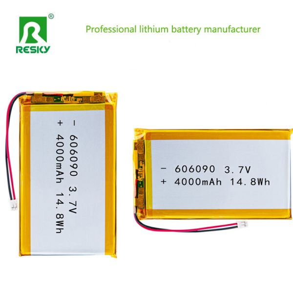 Lithium Ion Polymer Battery Cell 606090 3.7V 7.4V 4000mAh 14.8Wh Rechargeable Li Polymer Battery Pack