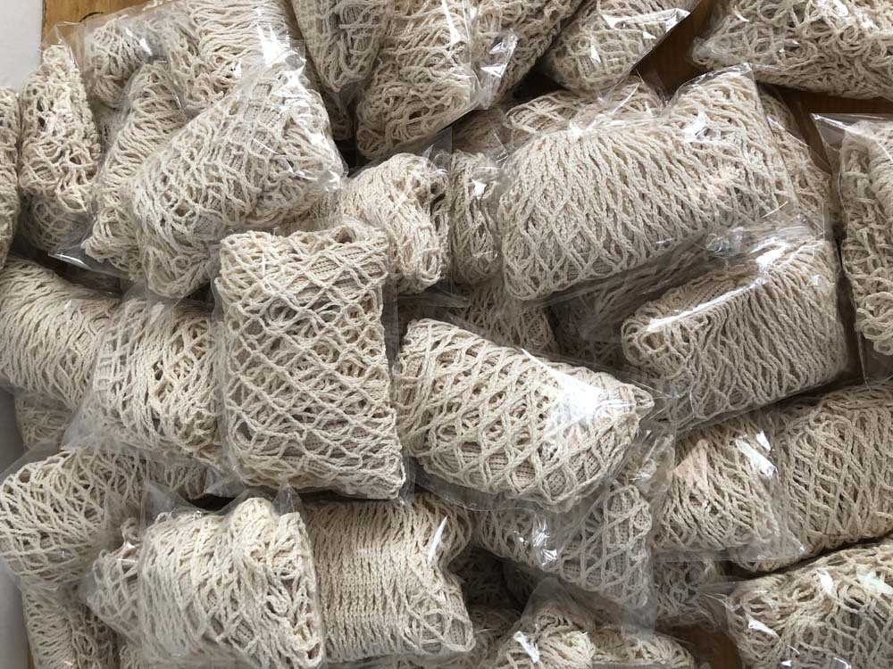 Vegan Reusable Vegetable Storage Bags Eco Friendly 100% Cotton AZO Free