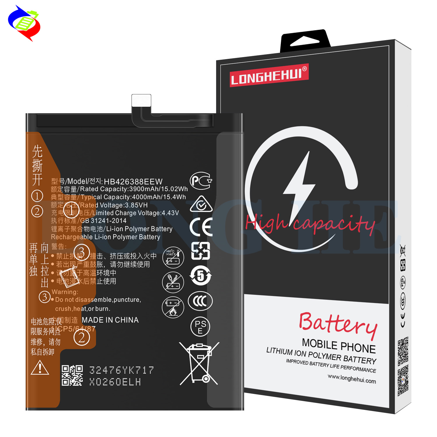 4000mAh HB426388EEW Battery for Honor 30 Lite Enjoy 20 Pro 30 Youth Mobile Phone Models