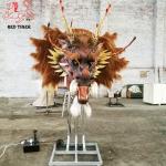 Wall Mounted Animatronic Dragon Head 1.8m 12months Warranty