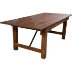 Mail Packing Y Wood Folding Table for Rent at Wedding and Party Celebrations