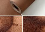 European Style Washable Vinyl Wallpaper with 3D Effect Leather Pattern , SAC