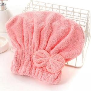 Wholesale Easy Wear 400gsm Coral Fleece Hair Towel Super Soft Custom Design from china suppliers