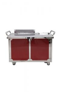 China GREENARK TO29 Stainless Steel Down Exhaust Mobile Teppanyaki Grill Table - Gas on sale