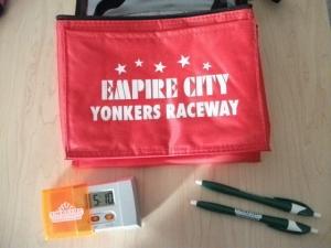 China Empire City Casino Yonkers New York Lot of Promotional Giveaways Bag, Pen, Clock on sale