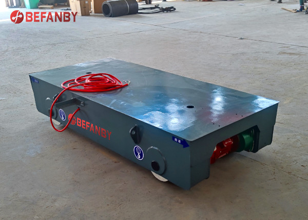 Workshop 2T Robot Handling Flat Cart On Rail Road