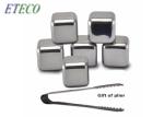Reusable Stainless Steel Ice Cubes / Recycled Metal Whiskey Cubes Cool Juice
