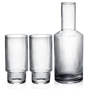 Wholesale Vertical Strips Lead Free Crystal Drinking Glasses Water Carafe Set With Tumbler from china suppliers