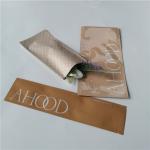 Yellow glossy customized cosmetic packaging bag / foil flat green tea flavour