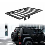 Silver Black Luggage Rack Roof Bar for Jeep Wrangler JK Rail Frame M Compass