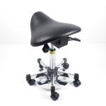 Polyurethane Ergonomic ESD Chairs Swivel Saddle Stool Adjustable Seat Angle