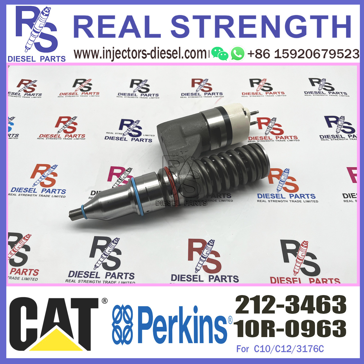 Diesel Engine Fuel Injector Excavator Accessories Diesel Motor Parts 2123463 212-3463 for Caterpillar CAT 3176C 345B II