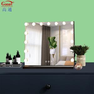 Wholesale Extra LOGO Yes Large Vanity Led Makeup In Chrome Espejo Hollywood With Light Bulb Mirror from china suppliers