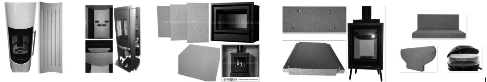 750kgs/M3 Wood Stove Insulation Board , Lightweight Painting Vermiculite Fire Board