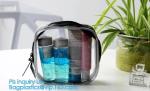 Promotion reusable clear printed transparent zipping storage cosmetic toiletry