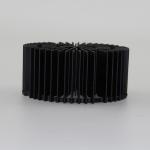 Black Electroplated Extruded Aluminum Heat Sink , FM Forging Round Heatsink