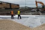 White Polyester Filament Geotextile Fabric Retaining Wall 300g