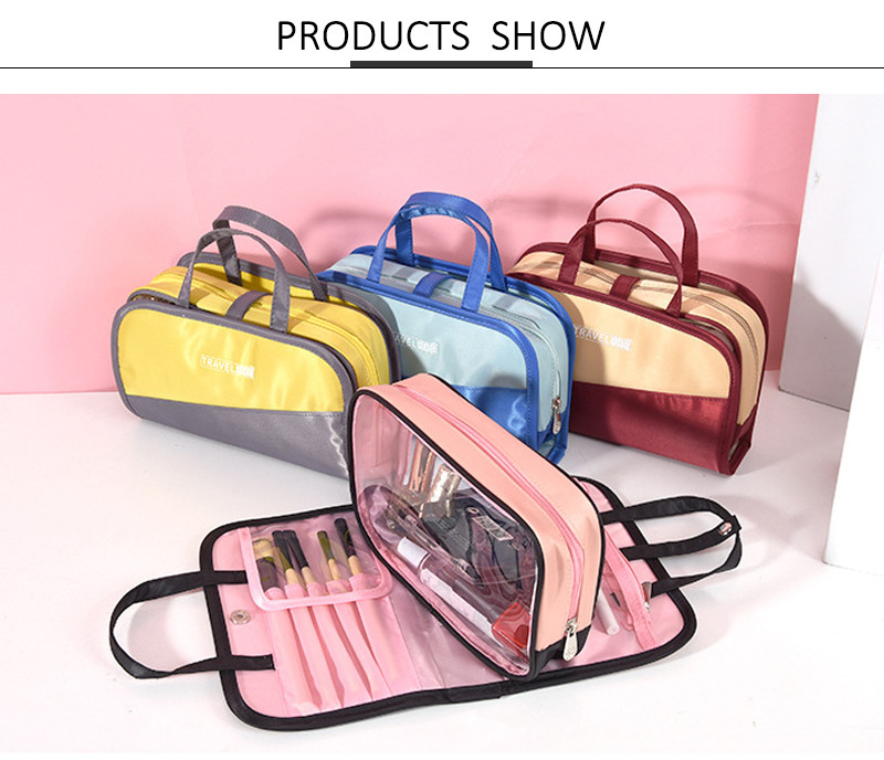 Ladies Waterproof PU Leather Toiletry Wash Bag