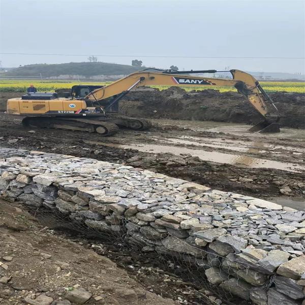 Stainless Steel Woven gabion mattress Hydraulic Engineering Rockfall Barrier
