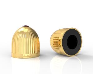 Wholesale Zinc Alloy Crystal Zamak Perfume Caps In Gold Color For Durable And Elegant Fragrance Packaging from china suppliers