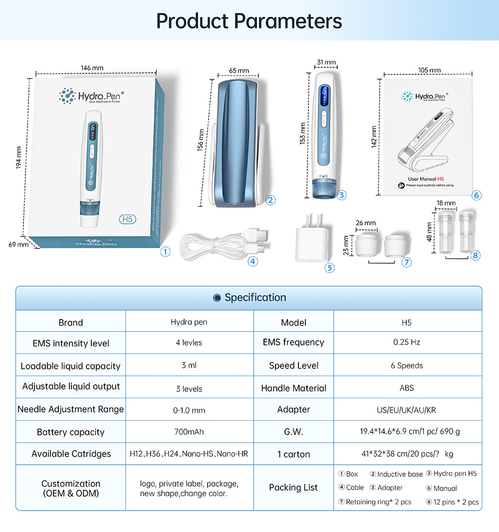 Home Spa Facial Microneedle Therapy Machine With Auto Stop Overheating Protection