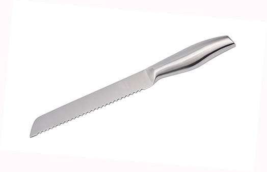 Stainless steel serrated bread knife with hollow handle for kitchen knife