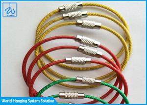 Wholesale Colored Wire Rope Loop High Temperature Resistance , Exhibition Listing Coated Metal Rope Loop from china suppliers