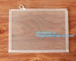 EVA Plastic Promotional Gift Packaging Bag Slider Zipper Bags With Ring Holder,