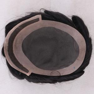 Wholesale 100% Human Hair Remy Hair Mono base with gauze around men's toupee from china suppliers