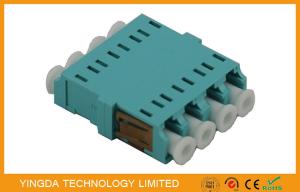 Wholesale Plastic Fiber Optic Connector Adapters LC Quad 4 Way No Ear OM3 10G Aqua from china suppliers